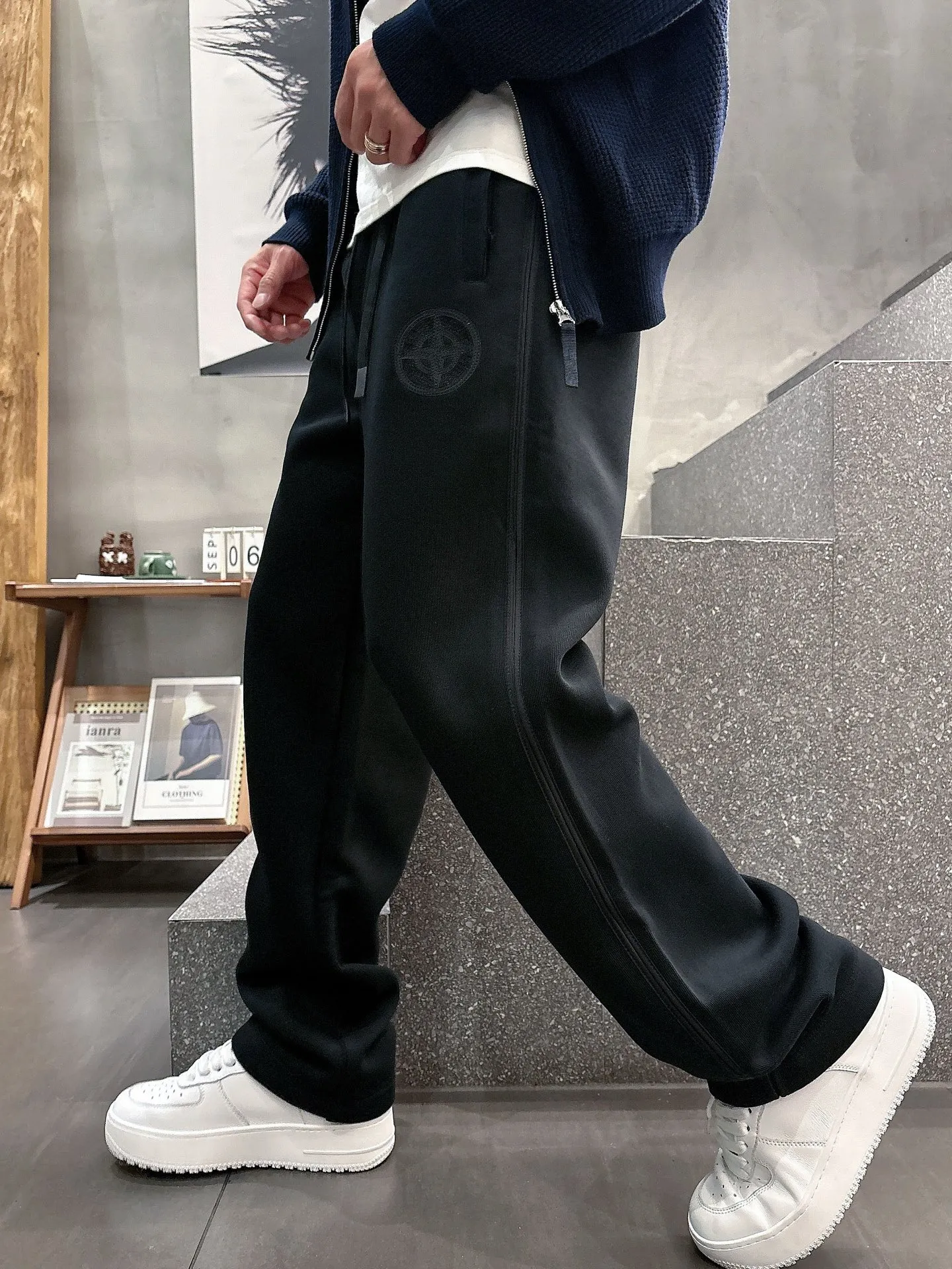 P300 NEW2025 Autumn and Winter New Casual Pants Exclusive Customized Fabric Color: Black and Blue SIZE: M-4XL